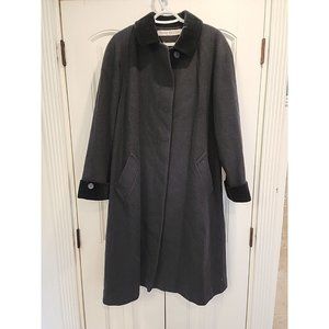 EVAN PICONE SZ. 14  WOOL BLEND FULL LENTH WINTER JACKET  PEA COAT TRENCH VELVET